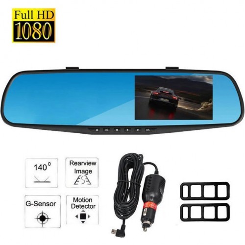 Καθρέπτης Αυτοκινήτου FHD 1080p DVR Κάμερα Καταγραφικό με LCD TFT Οθόνη 3.5inc& Ανίχνευση Κίνησης