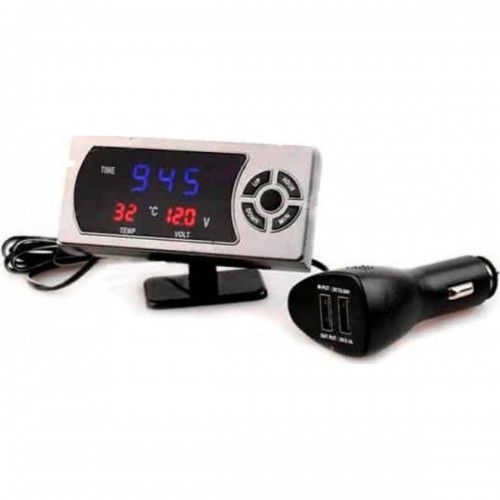 Ψηφιακο LED ρολοι-αυτοκινήτου-θερμόμετρο-βολτόμετρο OEM VST-815