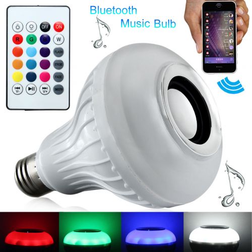 Λάμπα LED E27 με Ηχείο Bluetooth και Ασύρματο Χειριστήριο Globostar RGBW - Wireless HI LED Λάμπα E27 Bluetooth με Ηχείο και Χειριστήριο Globostar RGBW - RGB Hi LED Wireless Bluetooth Control Smart Bulb Music Audio Speaker Ligh